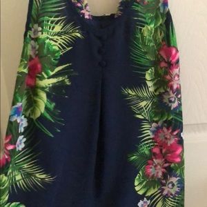 Polyester navy Caribbean tank